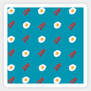 Bacon and Eggs - Turquoise Sticker